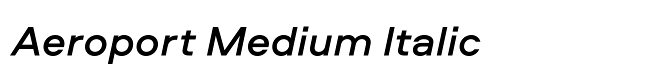 Aeroport Medium Italic image